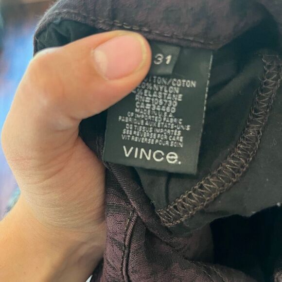 Vince skinny mulberry textured jeans size 31 large skinny jeans with print - Picture 7 of 9